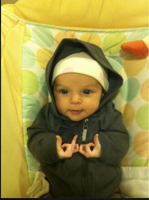 And last but not least, our favourite gangster baby that really has ...