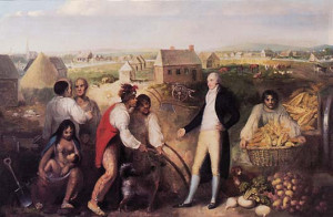 Benjamin Hawkins, seen here on his plantation, teaches Creek Native ...