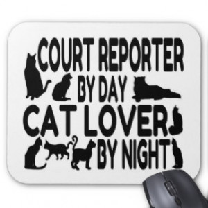 Court Reporter Cat Lover Mousepads