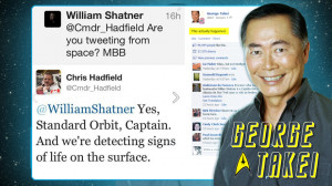 Hadfield tweets with Starfleet