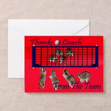 Thank You To Volleyball Coach Greeting Card for