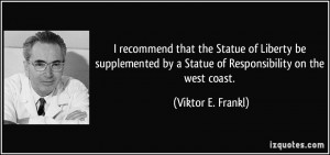 recommend that the Statue of Liberty be supplemented by a Statue of ...