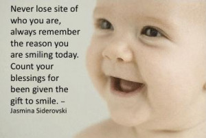 ... are,always remember the reason you are smiling today ~ Blessing Quote