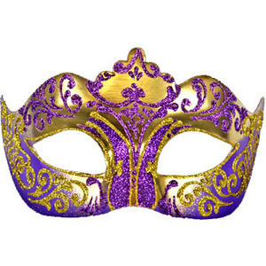 Purple and Gold Masquerade Mask