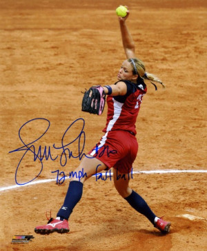 Jennie Finch Autographed/Hand Signed Olympics Team USA 8x10 (Red ...