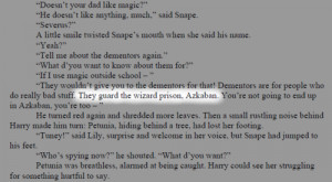 :She didn’t mean James Potter.She meant Severus Snape.(first quote ...