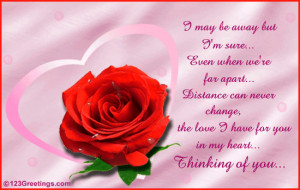 May Be Away But I’m Sure Even When We’re Far Apart..Distance Can ...