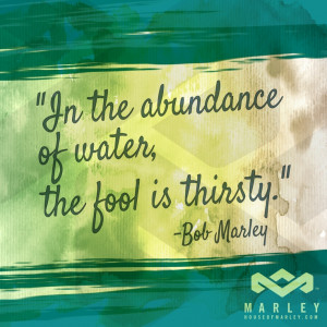 ... the abundance of water, the fool is thirsty.