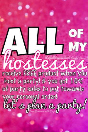 Host an in home party or catalog party! Contact me at 248-606-7064 to ...