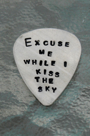 Hand Stamped Sterling Guitar Pick - Put Your Own Lyrics, Quotes ...
