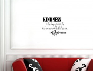 Kindness Is The Language Quote vinyl wall quote for home(China ...
