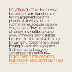 Love Quotes Pics • Relationships are harder now because ...