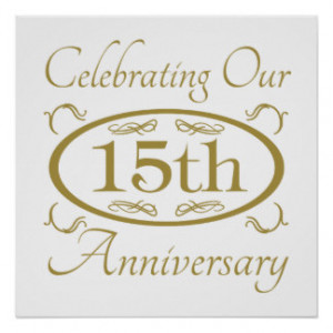 15th Wedding Anniversary Posters & Prints