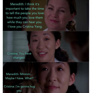Grey's Anatomy -- Christina and Meredith- you're my person .. Best ...