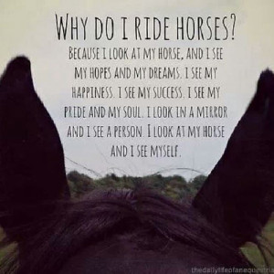 Why do I ride horses?
