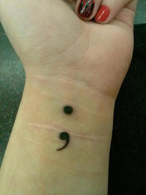 have noticed the last months all these small semi colon tattoos ...
