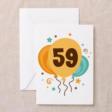 59th Birthday Party Greeting Cards (Pk of 10) for