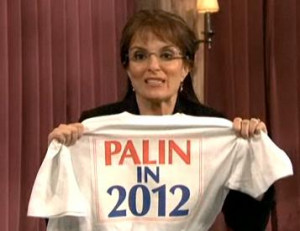Tina Fey, portraying Sarah Palin 