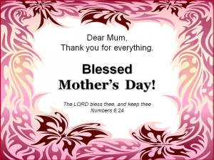 Free Blessed Mother's Day Card KJV verses