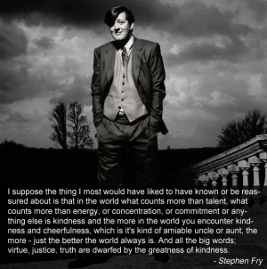 The incomparable Stephen Fry