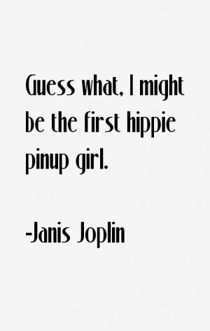 Guess what, I might be the first hippie pinup girl.”