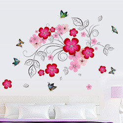 SIZE:600 x 950mm large cute flower brick wallpaper applique nursery ...