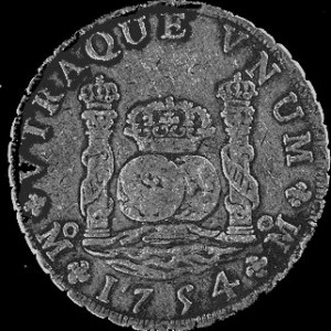 old spanish coins with cross