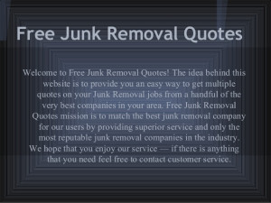 Free junk removal quotes