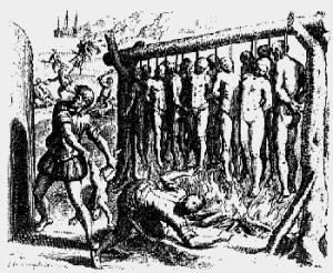 Native peoples were masscred, hung and even roasted in mass by ...