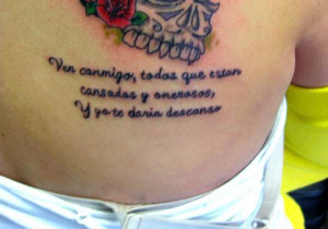 Spanish Bible Verse Tattoo