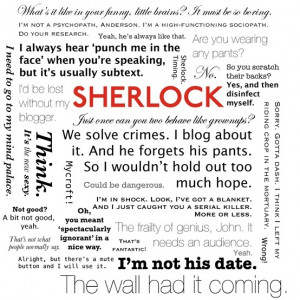 Sherlock and Watson quotes. 