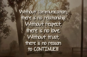 Withoutcommunication, there is no relationship. Without respect, there ...