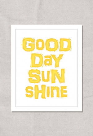 Beatles Quote Art: Typographic Print Song Lyric Print - Good Day ...