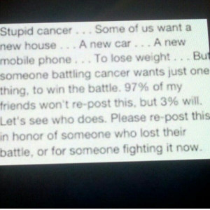 to honor those who have lost and are losing their battle for cancer ...