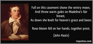 More John Keats Quotes