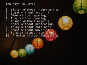 10 ways to love.