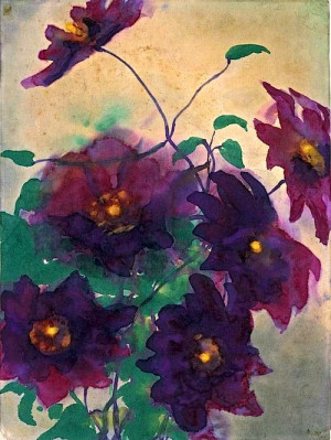 Emil Nolde - Flowers, 1934: The Flower, Fleur Demil, Artists, Clematis ...