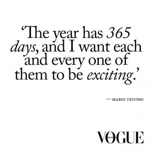 Mario Testino's life expectations.