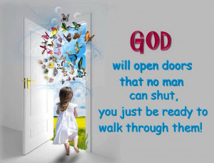 If God Opens A Door….