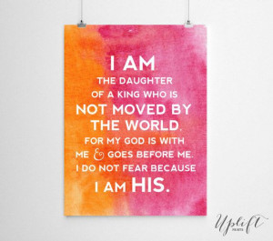 The Daughter Of A King - Christian Quotes 8 x 10 by Uplift Prints ...