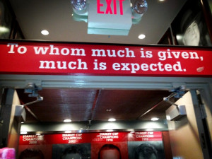 Detroit Red Wings Locker Room entrance (via @Diana Avery Klamerus)