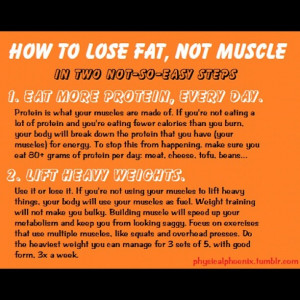 Lose fat. Does my 35 lb toddler count as heavy weights? :)