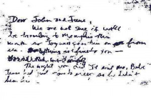 Unfinished Dylan letter to Johnny Cash and June Carter