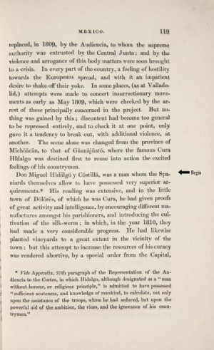 Ward included this description of the priest Miguel Hidalgo ...