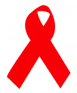 Ms Ribbon Logo Aids awareness red ribbon
