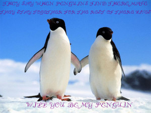 Will you be My Penguin I Love you Angelica – Baby Quote