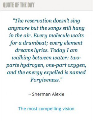 lesson from Sherman Alexie