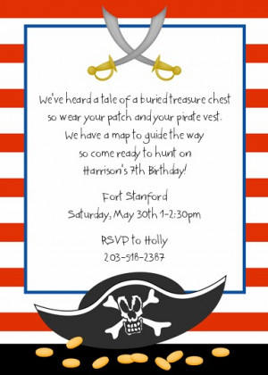 birthday party invitations ,pirate birthday invitations ,invitation ...