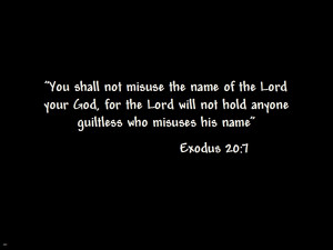 Exodus 20: 7 Papel de Parede Imagem
