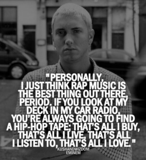 Eminem quote on rap and hip-hop